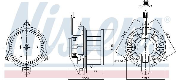 Nissens 87579 - Ventilatore abitacolo autozon.pro