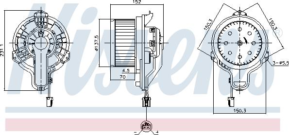 Nissens 87648 - Ventilatore abitacolo autozon.pro