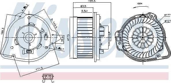 Nissens 87020 - Ventilatore abitacolo autozon.pro