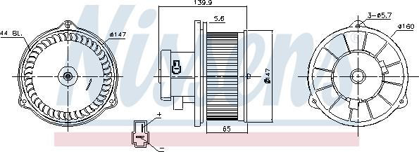 Nissens 87160 - Ventilatore abitacolo autozon.pro