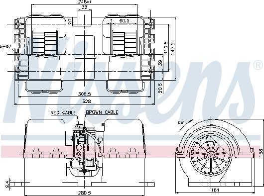 Nissens 87133 - Ventilatore abitacolo autozon.pro