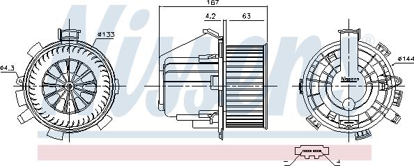 Nissens 87281 - Ventilatore abitacolo autozon.pro