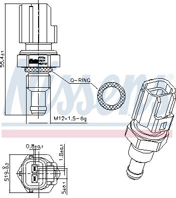 Nissens 207056 - Sensore, Temperatura refrigerante autozon.pro