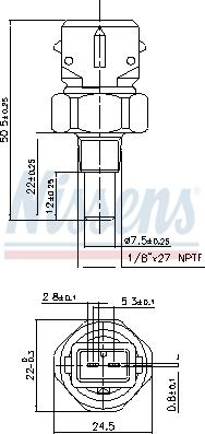 Nissens 207060 - Sensore, Temperatura refrigerante autozon.pro