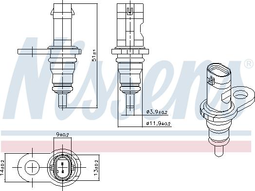 Nissens 207067 - Sensore, Temperatura refrigerante autozon.pro