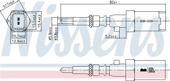 Nissens 207016 - Sensore, Temperatura refrigerante autozon.pro