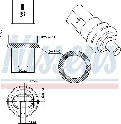 Nissens 207082 - Sensore, Temperatura refrigerante autozon.pro