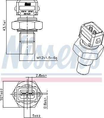 Nissens 207023 - Sensore, Temperatura refrigerante autozon.pro