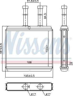 Nissens  76504 - Scambiatore calore, Riscaldamento abitacolo autozon.pro