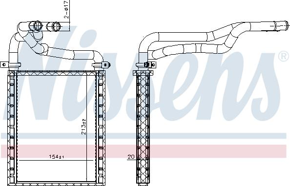 Nissens 707191 - Scambiatore calore, Riscaldamento abitacolo autozon.pro