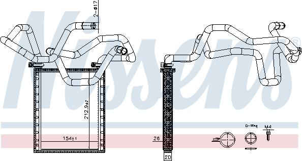 Nissens 707305 - Scambiatore calore, Riscaldamento abitacolo autozon.pro