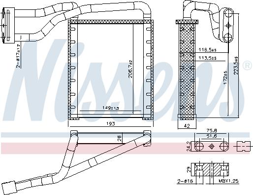 Nissens 707306 - Scambiatore calore, Riscaldamento abitacolo autozon.pro