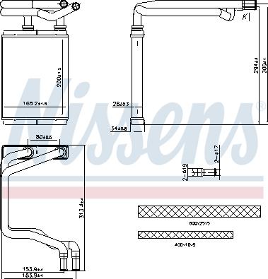 Nissens 707291 - Scambiatore calore, Riscaldamento abitacolo autozon.pro