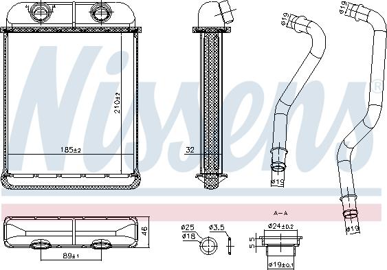 Nissens 707257 - Scambiatore calore, Riscaldamento abitacolo autozon.pro