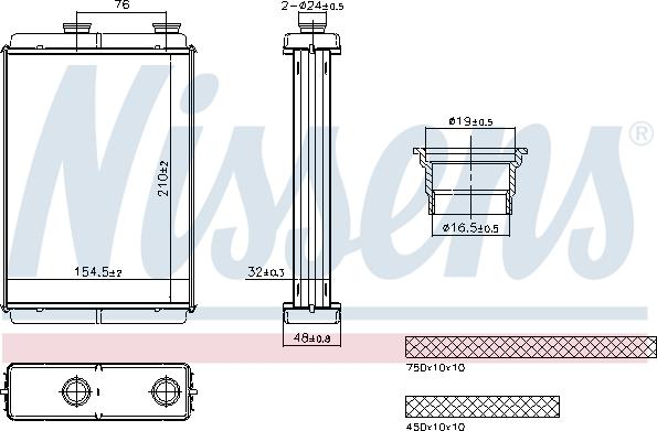 Nissens 707285 - Scambiatore calore, Riscaldamento abitacolo autozon.pro