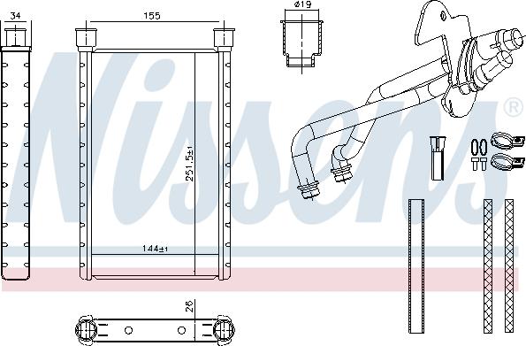 Nissens 707282 - Scambiatore calore, Riscaldamento abitacolo autozon.pro