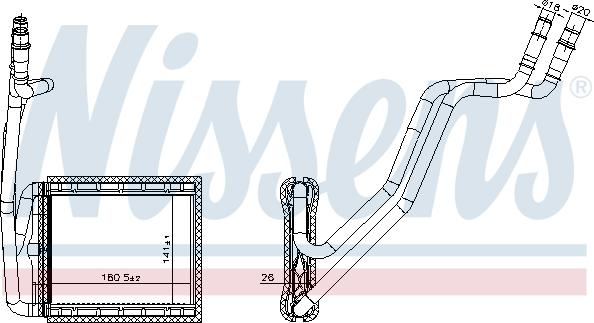 Nissens 707226 - Scambiatore calore, Riscaldamento abitacolo autozon.pro