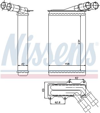 Nissens 71146 - Scambiatore calore, Riscaldamento abitacolo autozon.pro