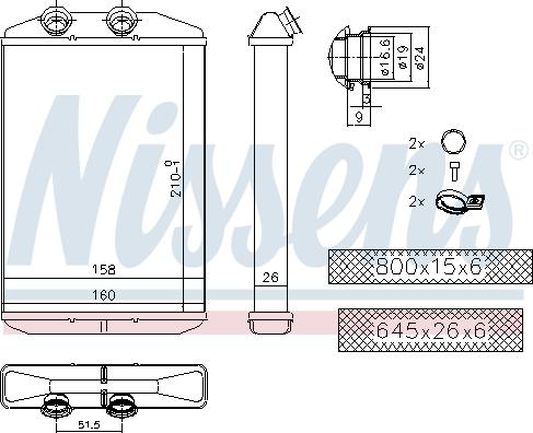 Nissens 73344 - Scambiatore calore, Riscaldamento abitacolo autozon.pro