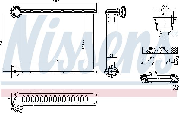 Nissens 73345 - Scambiatore calore, Riscaldamento abitacolo autozon.pro