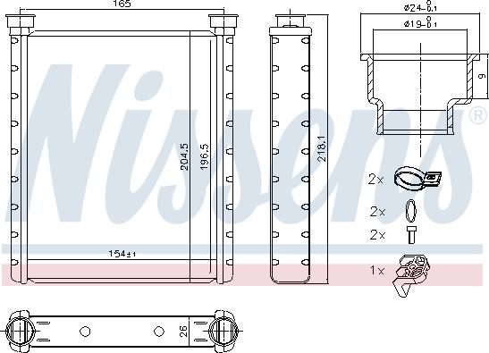 Nissens 72065 - Scambiatore calore, Riscaldamento abitacolo autozon.pro