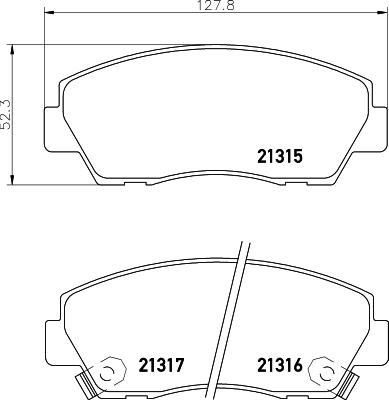 Nisshinbo NP5025 - Kit pastiglie freno, Freno a disco autozon.pro