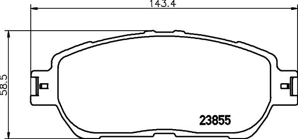 Nisshinbo NP1024 - Kit pastiglie freno, Freno a disco autozon.pro