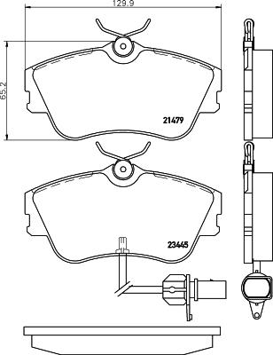 Nisshinbo NP8038 - Kit pastiglie freno, Freno a disco autozon.pro