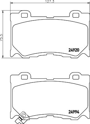 Nisshinbo NP2031 - Kit pastiglie freno, Freno a disco autozon.pro