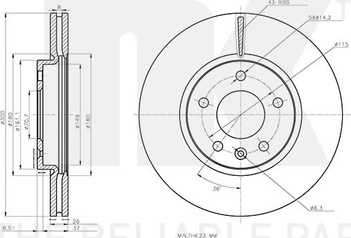 NK 313685 - Discofreno autozon.pro