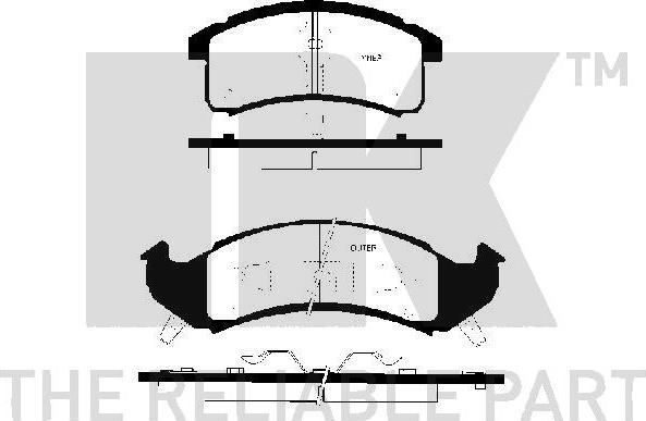 NK 229213 - Kit pastiglie freno, Freno a disco autozon.pro