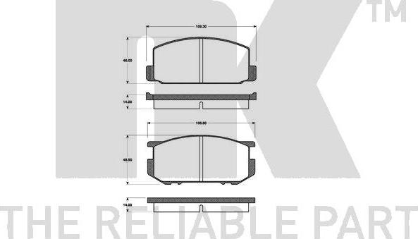 NK 224506 - Kit pastiglie freno, Freno a disco autozon.pro