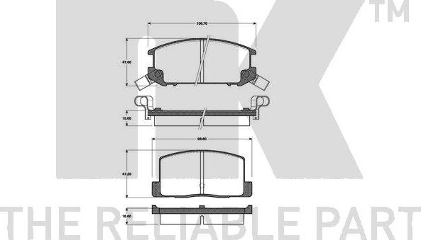 NK 224511 - Kit pastiglie freno, Freno a disco autozon.pro