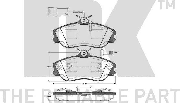 NK 224726 - Kit pastiglie freno, Freno a disco autozon.pro