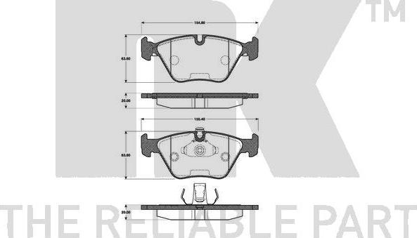 NK 221523 - Kit pastiglie freno, Freno a disco autozon.pro