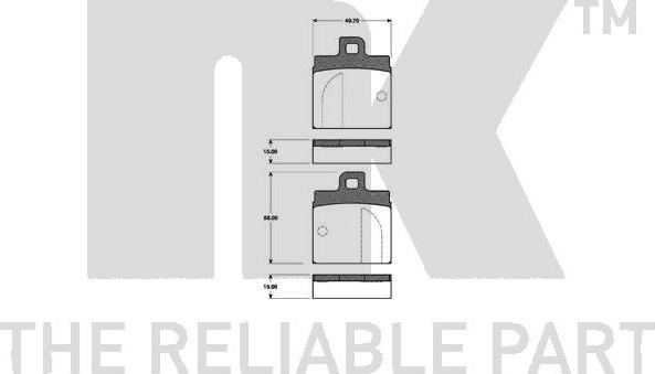 NK 221002 - Kit pastiglie freno, Freno a disco autozon.pro