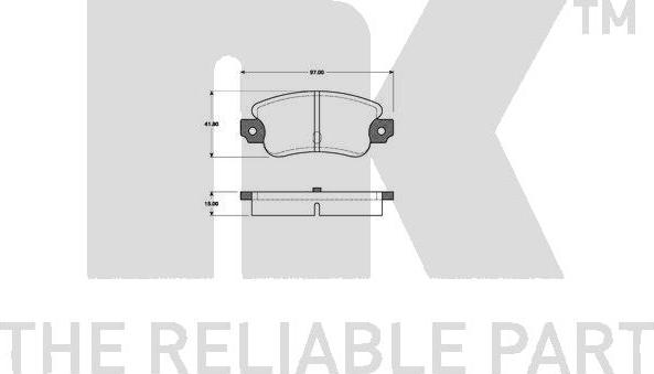 NK 221802 - Kit pastiglie freno, Freno a disco autozon.pro