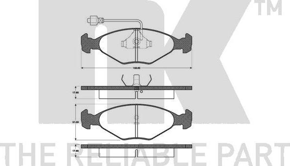 NK 221813 - Kit pastiglie freno, Freno a disco autozon.pro