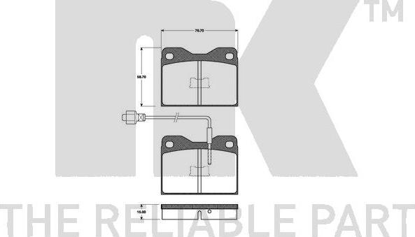 NK 221812 - Kit pastiglie freno, Freno a disco autozon.pro