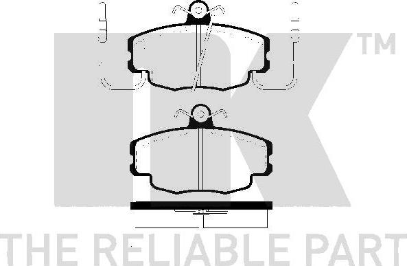 NK 223929 - Kit pastiglie freno, Freno a disco autozon.pro