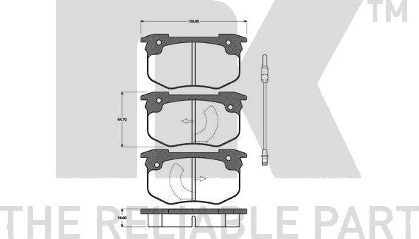 NK 223922 - Kit pastiglie freno, Freno a disco autozon.pro