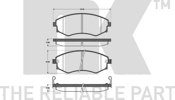 NK 223401 - Kit pastiglie freno, Freno a disco autozon.pro