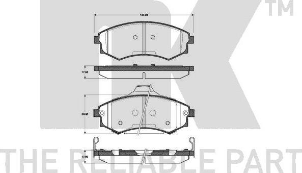 NK 223412 - Kit pastiglie freno, Freno a disco autozon.pro