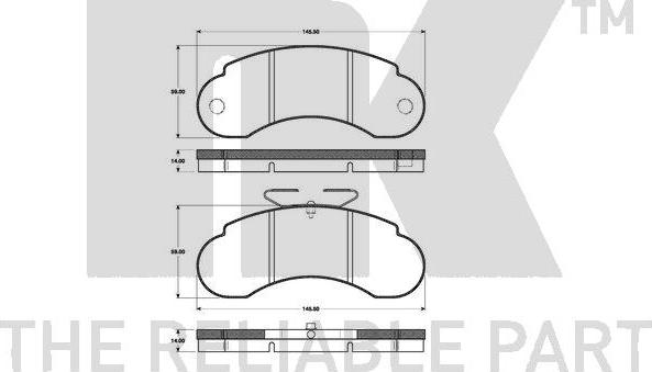 NK 223311 - Kit pastiglie freno, Freno a disco autozon.pro