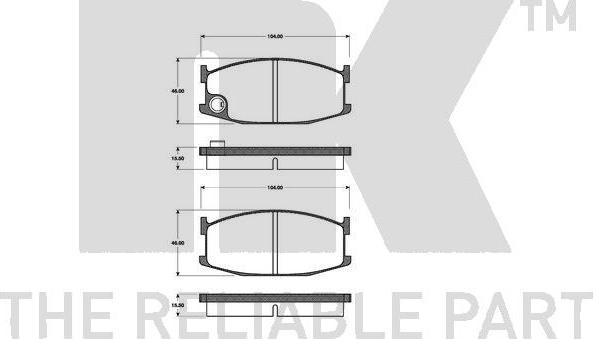 NK 223204 - Kit pastiglie freno, Freno a disco autozon.pro