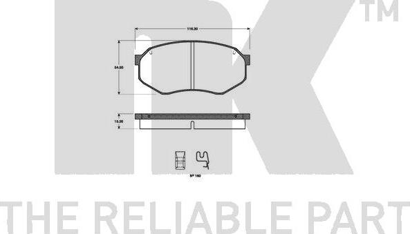 NK 223216 - Kit pastiglie freno, Freno a disco autozon.pro