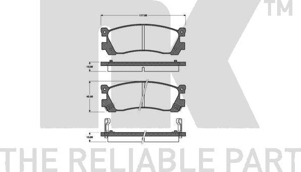 NK 223217 - Kit pastiglie freno, Freno a disco autozon.pro