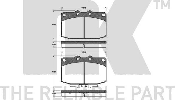 NK 223231 - Kit pastiglie freno, Freno a disco autozon.pro