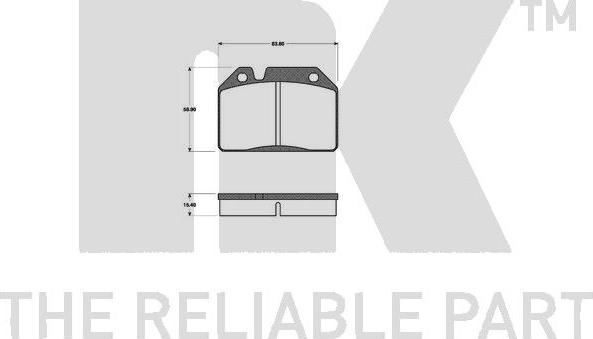 NK 223703 - Kit pastiglie freno, Freno a disco autozon.pro