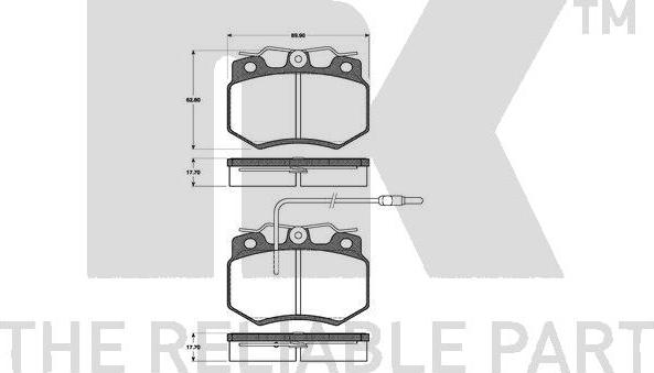 NK 223711 - Kit pastiglie freno, Freno a disco autozon.pro